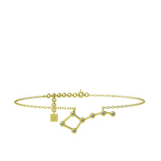 Ursa Major Halhal - Pırlanta 8 ayar altın bilezik (0.077 karat, 20 cm altın rolo zincir) #14pztye