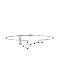 Ursa Major Halhal - Peridot 8 ayar beyaz altın bilezik (20 cm beyaz altın rolo zincir) #1rpqvwq