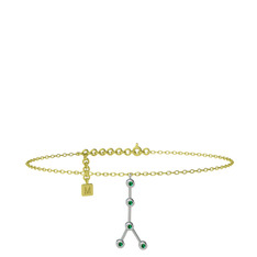 Cancer Halhal - Yeşil kuvars 925 ayar gümüş bilezik (20 cm gümüş rolo zincir) #1gu3opj