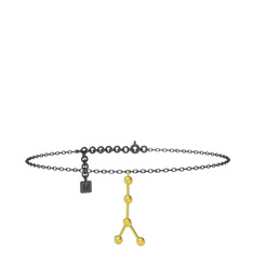 Cancer Halhal - Sitrin 18 ayar altın bilezik (20 cm gümüş rolo zincir) #g8qltp