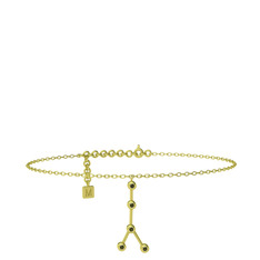 Cancer Halhal - Peridot 14 ayar altın bilezik (20 cm altın rolo zincir) #p53w3c