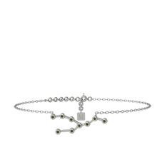 Taurus Halhal - Peridot 925 ayar gümüş bilezik (20 cm gümüş rolo zincir) #bxa5o3