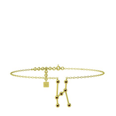 Orion Halhal - Dumanlı kuvars 14 ayar altın bilezik (20 cm altın rolo zincir) #1jtjmk0