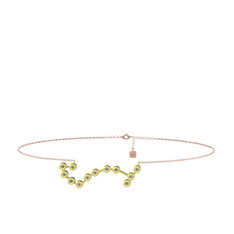 Scorpio Halhal - Pırlanta 18 ayar altın bilezik (0.132 karat, 20 cm rose altın rolo zincir) #1b0erws