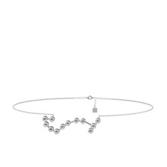 Scorpio Halhal - Pırlanta 14 ayar beyaz altın bilezik (0.132 karat, 20 cm beyaz altın rolo zincir) #1t5jyc