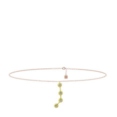 Aries Halhal - Swarovski 18 ayar altın bilezik (20 cm rose altın rolo zincir) #lrzslm