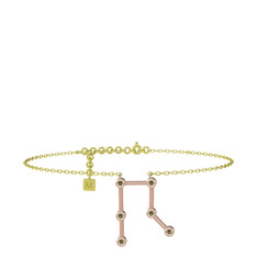 Gemini Halhal - Peridot 8 ayar rose altın bilezik (20 cm altın rolo zincir) #evuqhd