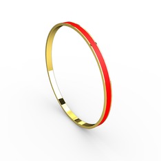 Vola Bilezik - 925 ayar altın kaplama gümüş bilezik (Kırmızı mineli) #hohbyr