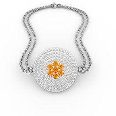 Sitrin ve swarovski 925 ayar gümüş bilezik