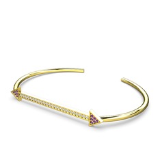 Diane Ok Bilezik - Ametist ve swarovski 8 ayar altın bilezik #108vj8t
