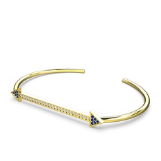 Diane Ok Bilezik - Lab safir ve swarovski 8 ayar altın bilezik #168w7j1