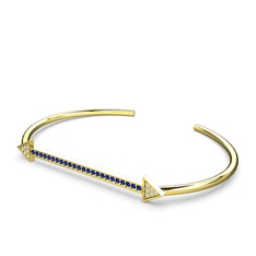 Swarovski ve lab safir 18 ayar altın bilezik