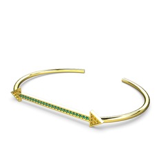 Sitrin ve yeşil kuvars 8 ayar altın bilezik