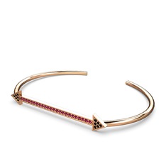 Diane Ok Bilezik - Siyah zirkon ve rodolit garnet 18 ayar rose altın bilezik #1g6p0yf