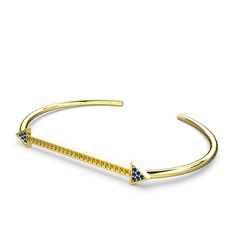 Lab safir ve sitrin 14 ayar altın bilezik