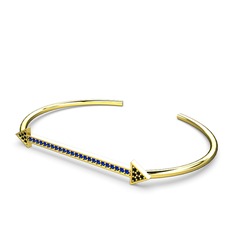Diane Ok Bilezik - Siyah zirkon ve lab safir 18 ayar altın bilezik #1o4r4kl
