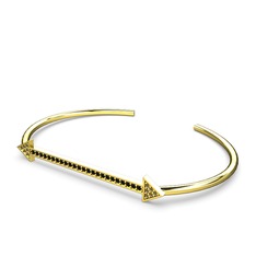 Diane Ok Bilezik - Dumanlı kuvars ve siyah zirkon 925 ayar altın kaplama gümüş bilezik #1q8oczj
