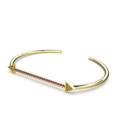 Diane Ok Bilezik - Dumanlı kuvars ve ametist 18 ayar altın bilezik #1qqh4g4