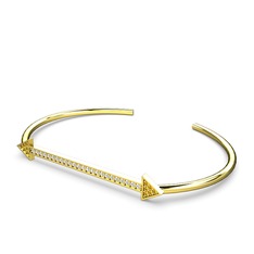 Diane Ok Bilezik - Sitrin ve pırlanta 925 ayar altın kaplama gümüş bilezik (0.264 karat) #1xukw1h