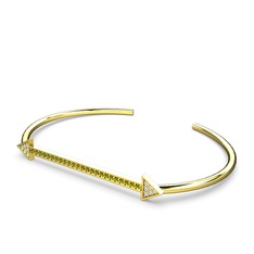 Diane Ok Bilezik - Swarovski ve peridot 8 ayar altın bilezik #6fhibo