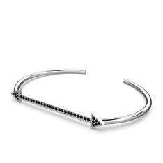 Diane Ok Bilezik - Siyah zirkon 925 ayar gümüş bilezik #7f6cvn