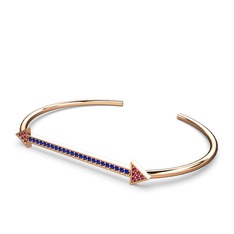 Diane Ok Bilezik - Rodolit garnet ve lab safir 14 ayar rose altın bilezik #o87bi8
