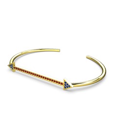 Lab safir ve garnet 14 ayar altın bilezik
