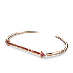 Diane Ok Bilezik - Rodolit garnet ve garnet 8 ayar rose altın bilezik #v3jydm