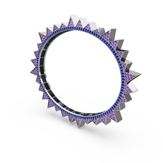 Valera Bilezik - Ametist ve lab safir 925 ayar gümüş bilezik #1crtaf0