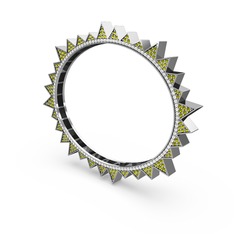 Valera Bilezik - Peridot ve pırlanta 925 ayar gümüş bilezik (1.74 karat) #1fpt4co