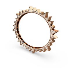 Beyaz zirkon 14 ayar rose altın bilezik