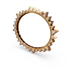 Valera Bilezik - Swarovski ve sitrin 18 ayar rose altın bilezik #1hnc274