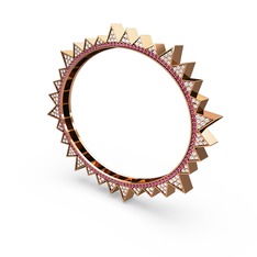 Valera Bilezik - Swarovski ve rodolit garnet 14 ayar rose altın bilezik #1jcm58x