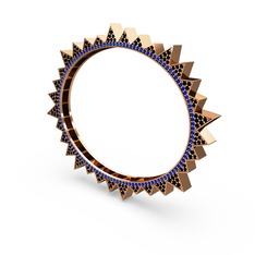 Valera Bilezik - Siyah zirkon ve lab safir 18 ayar rose altın bilezik #1lnm7nb