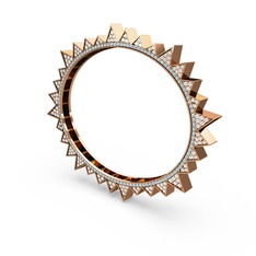 Valera Bilezik - Pırlanta ve akuamarin 14 ayar rose altın bilezik (3.52 karat) #1s8kje5