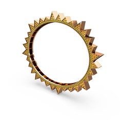 Valera Bilezik - Sitrin ve peridot 14 ayar rose altın bilezik #1tuwvbb