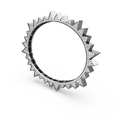 Valera Bilezik - Pırlanta ve beyaz zirkon 925 ayar gümüş bilezik (3.52 karat) #1ygp96h