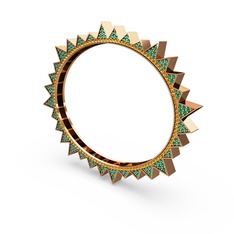 Valera Bilezik - Yeşil kuvars ve sitrin 8 ayar rose altın bilezik #65a4p2