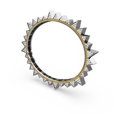 Valera Bilezik - Pırlanta ve sitrin 14 ayar beyaz altın bilezik (3.52 karat) #7nqa4r