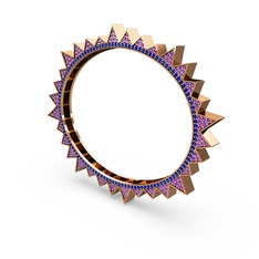 Valera Bilezik - Ametist ve lab safir 14 ayar rose altın bilezik #baqhb2