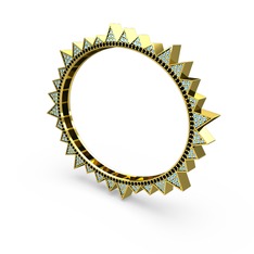 Valera Bilezik - Akuamarin ve siyah zirkon 925 ayar altın kaplama gümüş bilezik #gpscyu