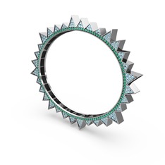 Valera Bilezik - Akuamarin ve yeşil kuvars 925 ayar gümüş bilezik #mwvf3f