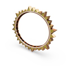 Peridot ve swarovski 18 ayar rose altın bilezik