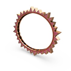 Valera Bilezik - Rodolit garnet ve garnet 8 ayar rose altın bilezik #nh3lbb