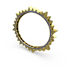 Valera Bilezik - Dumanlı kuvars ve lab safir 18 ayar altın bilezik #qwxm2t