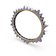 Valera Bilezik - Ametist ve peridot 925 ayar gümüş bilezik #ruhoqk