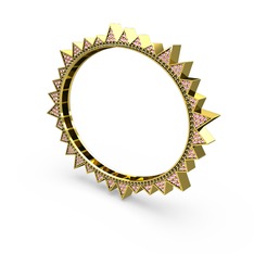 Valera Bilezik - Pembe kuvars ve dumanlı kuvars 18 ayar altın bilezik #uve1vc