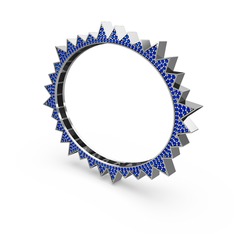 Valera Bilezik - Lab safir 8 ayar beyaz altın bilezik #vtsfbi