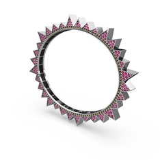 Valera Bilezik - Rodolit garnet ve dumanlı kuvars 925 ayar gümüş bilezik #vvm8be