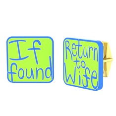 Return to Wife Kol Düğmesi - 925 ayar altın kaplama gümüş kol düğmesi (Açık yeşil mineli) #14dwpbq